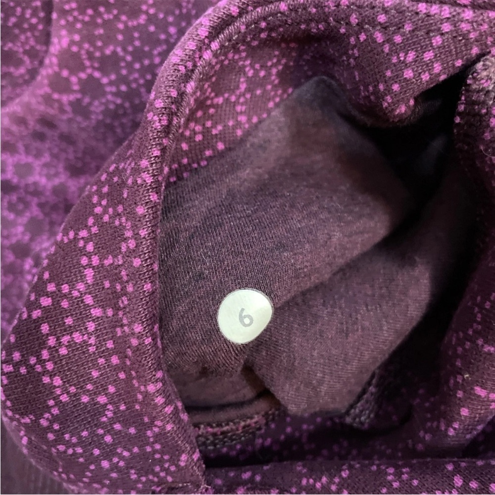 Lululemon Scuba Hoodie III Star Pixel Raspberry Bordeaux Drama Size 6 Full Zip - Picture 6 of 7